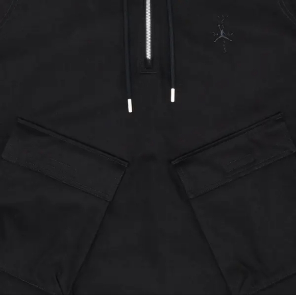 Air Jordan x Travis Scott Cactus Jack 1/2-Zip Jacket 'Black' Size M - Picture 4 of 4